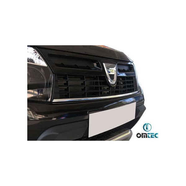 Dacia Duster - nerez chrom spodná lišta masky - OMTEC