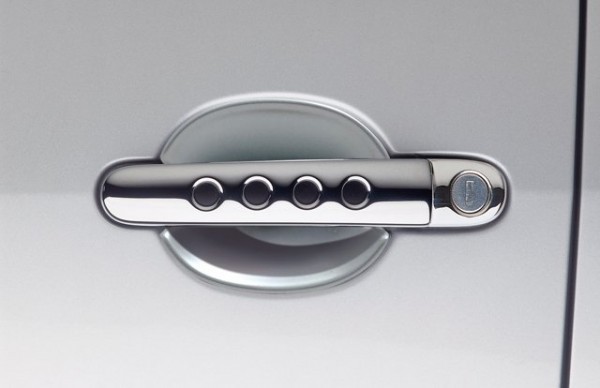 Škoda Superb - Kryty pod kľučky dverí - malé, sada 4 ks, matný chróm
