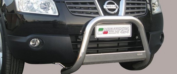 Nissan Qashqai - Nerezový predný ochranný rám 63mm