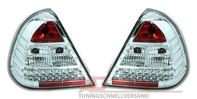 Zadné číre svetlá Mercedes Benz W202 C-trieda - kryštál LED