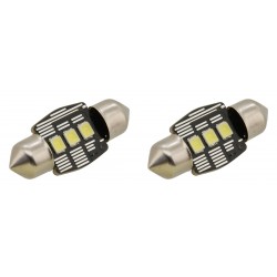 LED žiarovky 3 LED SMD 12V suf.11X32 SV8.5 NEW-CAN-BUS biela 2ks