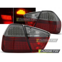 BMW E90 05-08 SEDAN - zadné LED svetlá červeno dymová