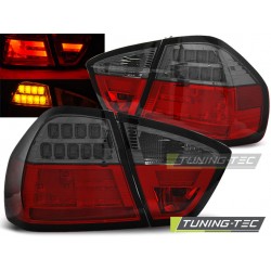 BMW E90 05-08 SEDAN - zadné LED svetlá červeno dymová