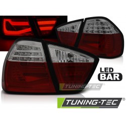 BMW E90 05-08 SEDAN - zadné LED svetlá červeno dymová LED BAR
