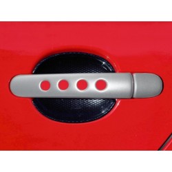Škoda Superb - Kryty kľučiek dierované - ABS strieborný (4 ks veľký diel)