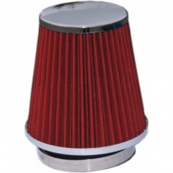 Vzduchový filter - chrom červený + redukcia 60-90mm R1