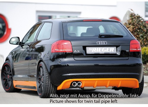 Rieger tuning vložka zadného nárazníka pre Audi A3 (8P) 5 ...