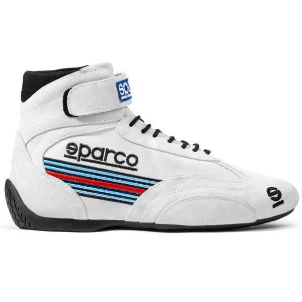 Závodné topánky Sparco Top Martini Racing, s homologáciou FIA, farba biela