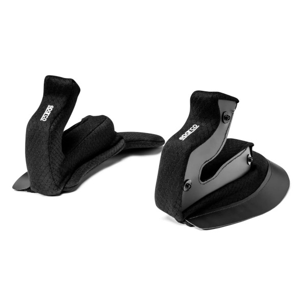 Sparco náhradné lícne polstrovanie pre helmu Prime RF-10 Supercarbon, farba čierna, hrúbka 20 mm
