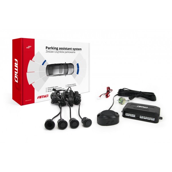 Sada asistentov parkovania Buzzer 4 senzory čierne Gold 18mm