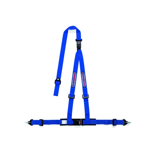 Trojbodový bezpečnostný pás Sparco CLUB H-3M DUAL Martini Racing, s homologáciou ECE, odpojiteľný, farba: modrá