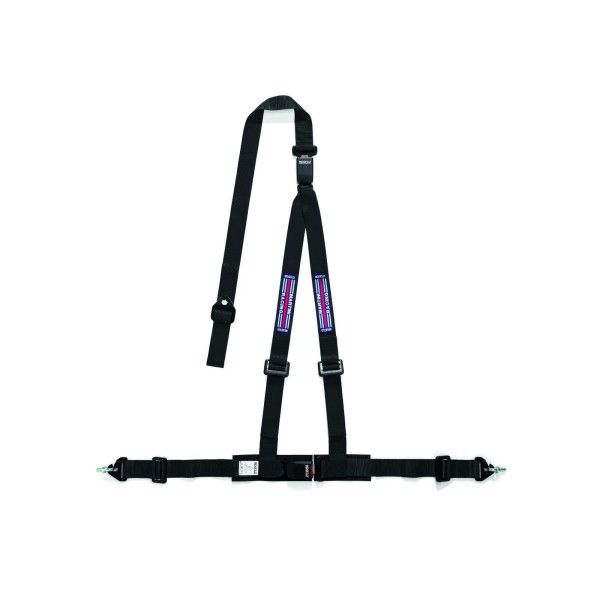Trojbodový bezpečnostný pás Sparco CLUB H-3M DUAL Martini Racing, s homologáciou ECE, odpojiteľný, farba: čierna