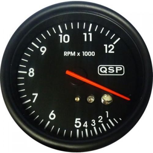 Prídavný budík QSP - Otáčkomer 12000 rpm REV + RECALL
