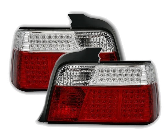 BMW E36 limusina Zadné svetlá LED prevedenie Červeno-biele