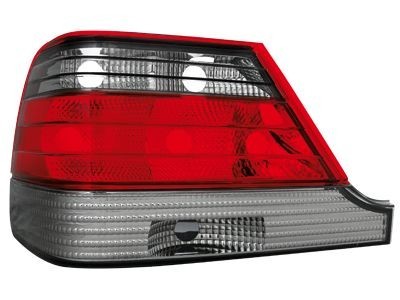 Zadné číre svetlá Mercedes Benz W140 S-trieda 97-99 - red / black