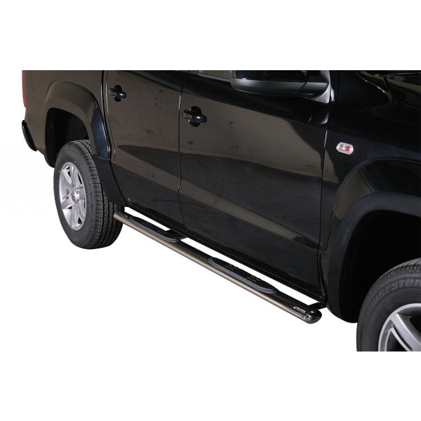 oválne bočné nášľapy Misutonida so stúpadlami pre Volkswagen Amarok, od r.v. 2010- / 2016- , nerezové, 95x60mm