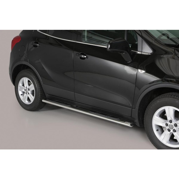 oválne bočné nášľapy Misutonida so stúpadlami pre Opel Mokka / Mokka X, od r.v. 2012 - 2020, nerezové, 95x60mm