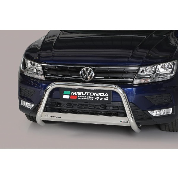 Volkswagen Tiguan II nerezový predný ochranný rám 63mm