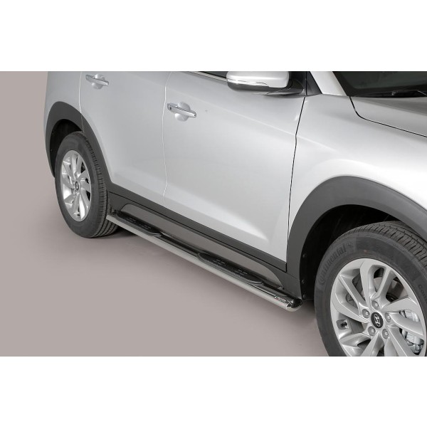 oválne bočné nášľapy Misutonida so stúpadlami pre Hyundai Tucson III, od r.v. 2015-> , nerezové, 95x60mm