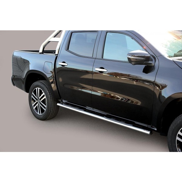 oválne bočné nášľapy Misutonida so stúpadlami pre Mercedes X Class, od r.v. 2017-> , nerezové, 95x60mm