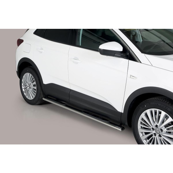 oválne bočné nášľapy Misutonida so stúpadlami pre Opel Grandland X, od r.v. 2018-> , nerezové, 95x60mm