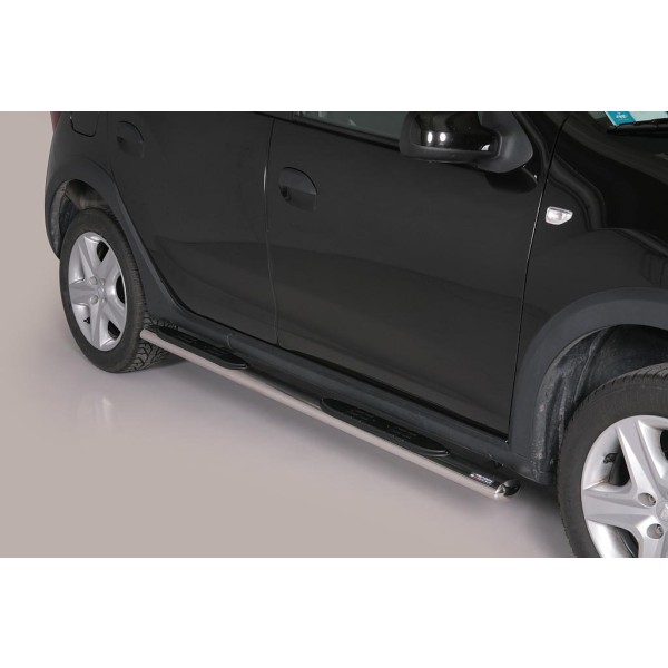oválne bočné nášľapy Misutonida so stúpadlami pre Dacia Sandero Stepway, r.v. 2013-2019 , nerezové, 95x60mm