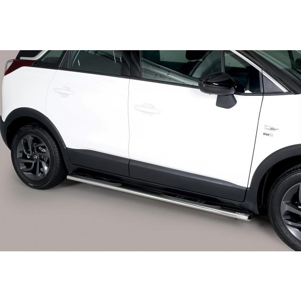 oválne bočné nášľapy Misutonida so stúpadlami pre Opel Crossland X, od r.v. 2017- , nerezové, 95x60mm