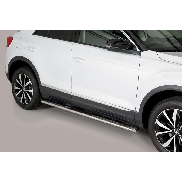 oválne bočné nášľapy Misutonida so stúpadlami pre Volkswagen T-ROC, od r.v. 2017-> , nerezové, 95x60mm