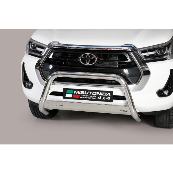 Toyota Hilux VIII 2020 facelift nerezový predný ochranný rám 63mm