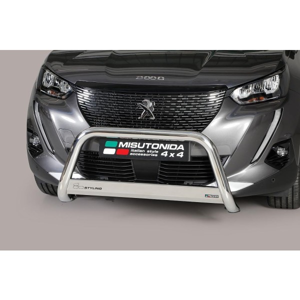 Peugeot 2008 II nerezový predný ochranný rám 63mm