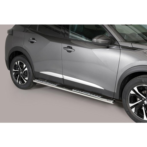 Nerez bočné dizajnové nášľapy Peugeot 2008 II