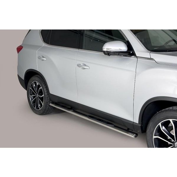 oválne bočné nášľapy Misutonida so stúpadlami pre SsangYong Rexton II Y400, od r.v. 2018->>, nerezové, 95x60mm