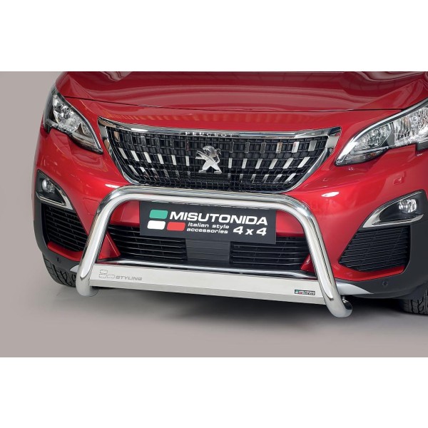 Peugeot 3008 nerezový predný ochranný rám 63mm