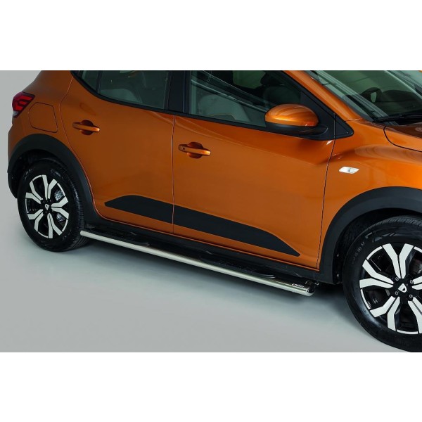  oválne bočné nášľapy Misutonida so stúpadlami pre DACIA SANDERO STEPWAY III, od r.v. 2022-, nerezové, 95x60mm 