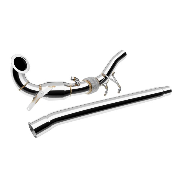 Nerezová downpipe pre Volkswagen Golf VII R 2.0 TSI 2013-2017 s katalyzátorom 200CPSI Racing