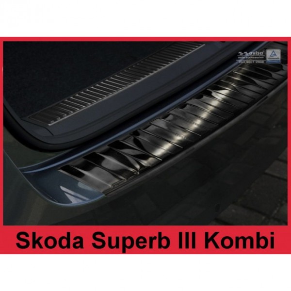 Škoda Superb III 15- - lišta hrany kufra čierna leštená