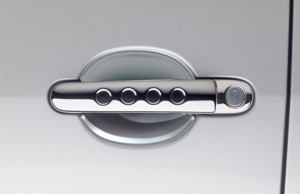 Škoda Roomster - Kryty pod kľučky dverí - malé, sada 2 ks, ABS - design matný chróm