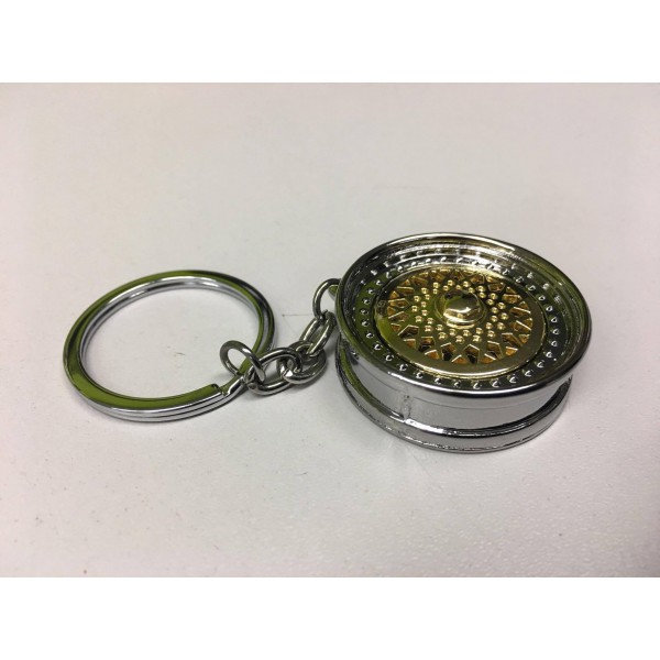 Prívesok na kľúče - zlaté koleso