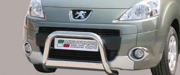 Peugeot Partner - Nerezový predný ochranný rám 63mm