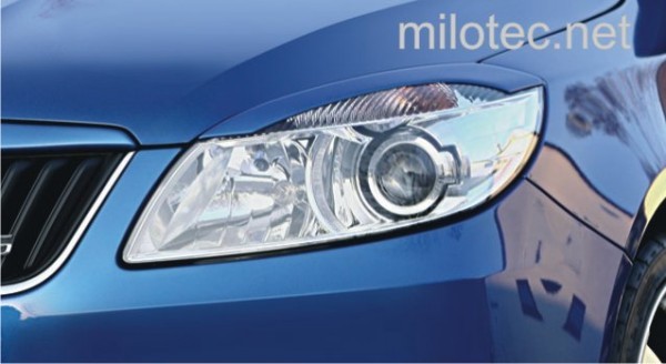 Škoda Roomster - Kryty svetlometov Milotec (mračítka) - ABS čierny