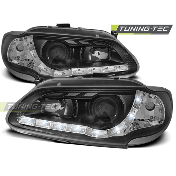 RENAULT MEGANE / SCENIC 96-99 - predné čierna svetlá s LED svietením
