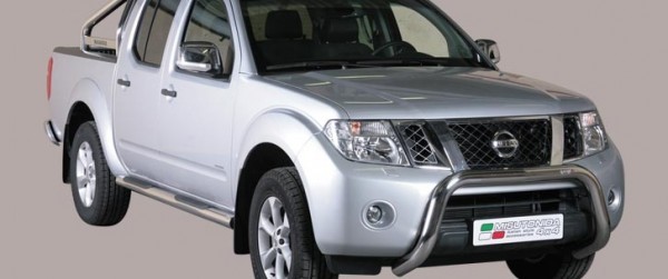 Nissan Navara II FL - Nerezový predný ochranný rám 76mm