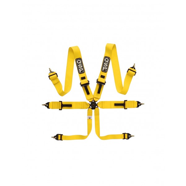 QSP športový 6 bodový pás - Pro Plus FIA žltý