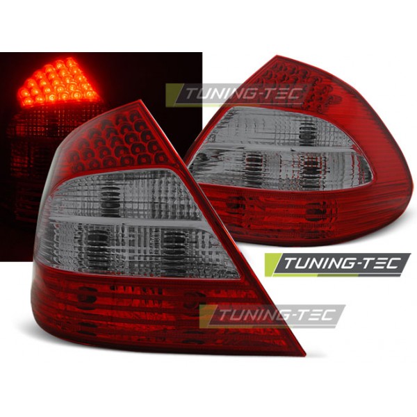 MERCEDES W211 E-KLASA 02-06 SEDAN - zadné LED svetlá červeno dymová