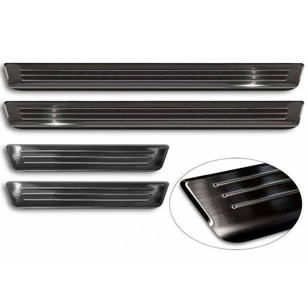Nerez kryty prahov Volkswagen Tiguan II / R-line / Allspace - čierne