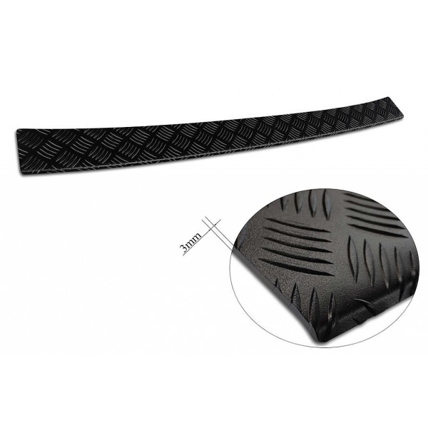 ALU Kryt prahu zadných dverí Peugeot Traveller - čierny drážkovaný