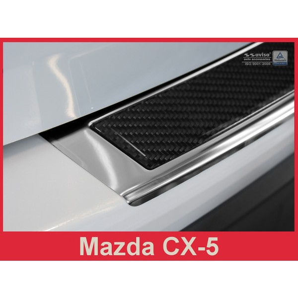 NEREZ Kryt prahu zadných dverí Mazda CX-5 - nerez/karbon