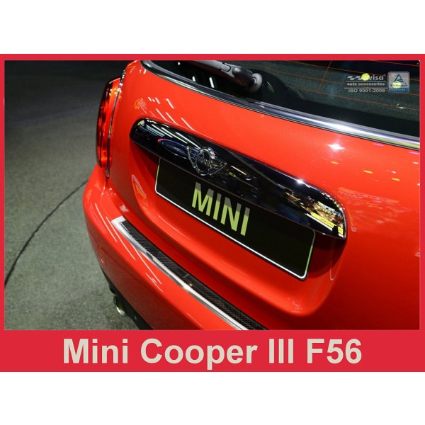 NEREZ Kryt prahu zadných dverí Mini Cooper III F56 - nerez / karbon