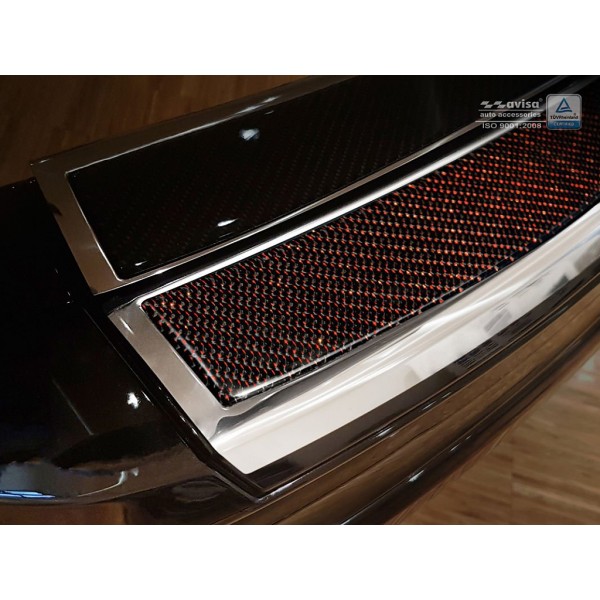 NEREZ Kryt prahu zadných dverí Volvo XC60 - nerez / karbon