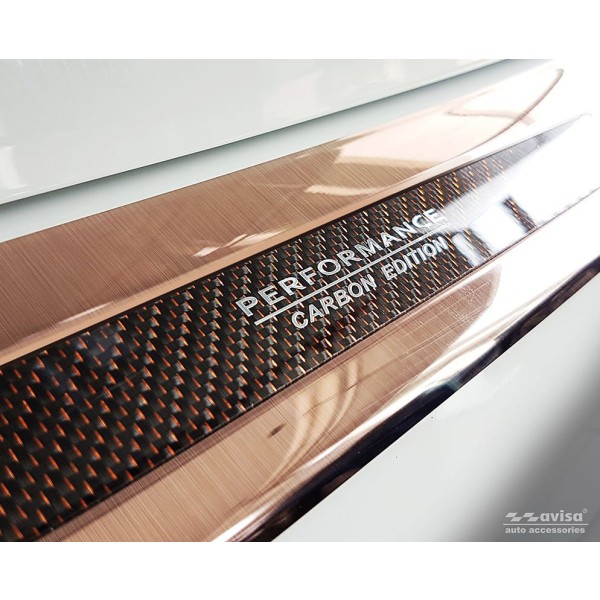 NEREZ Kryt prahu zadných dverí BMW X3 G01 M-Paket - nerez-karbon - zlatý